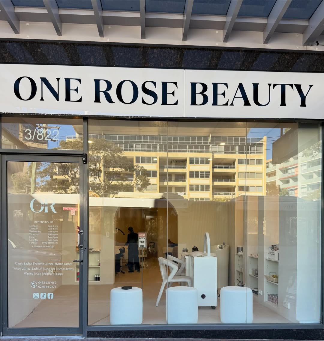 The One Rose Beauty shopfront on Anzac Parade, Maroubra